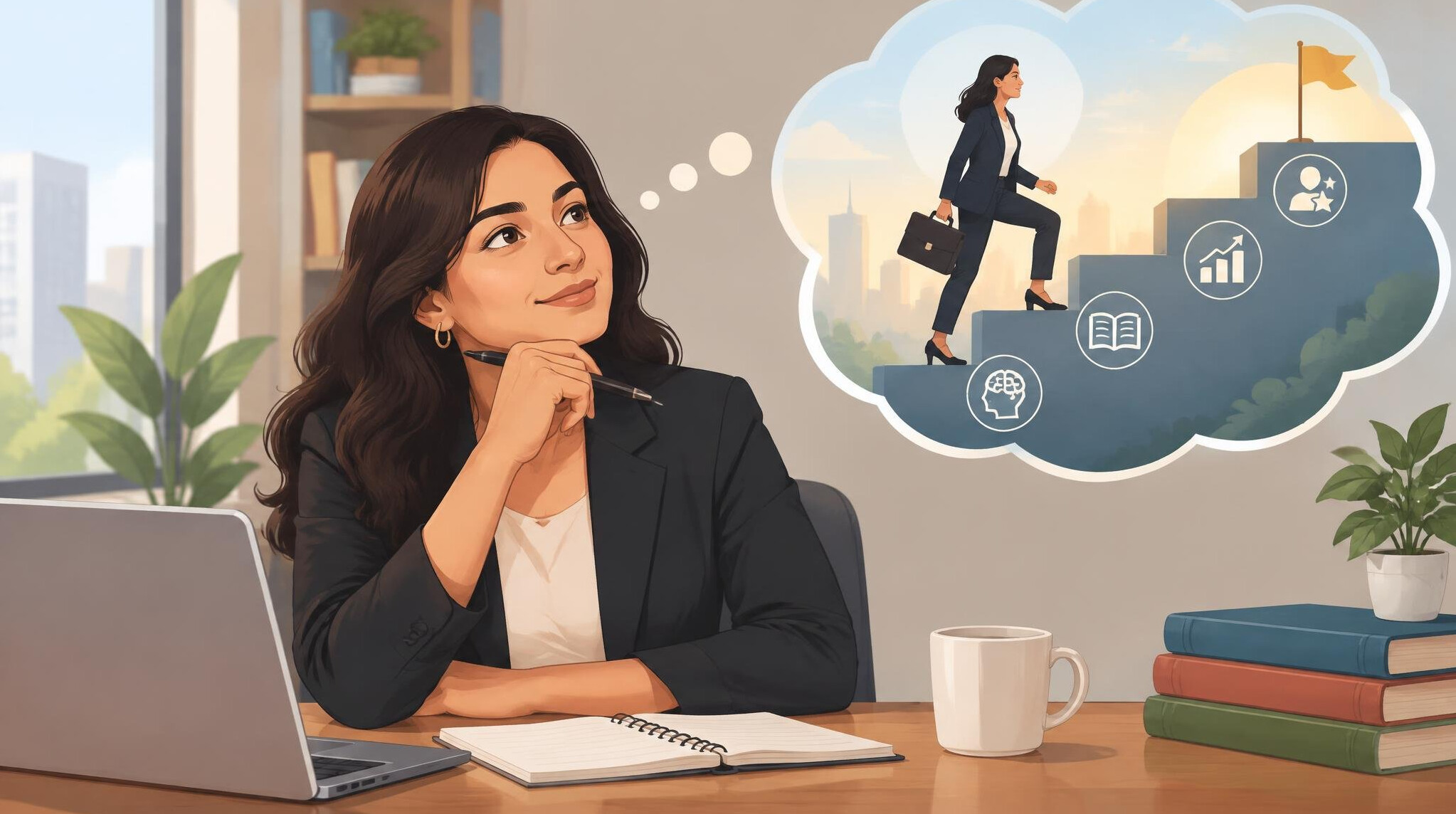 person reflecting on career
