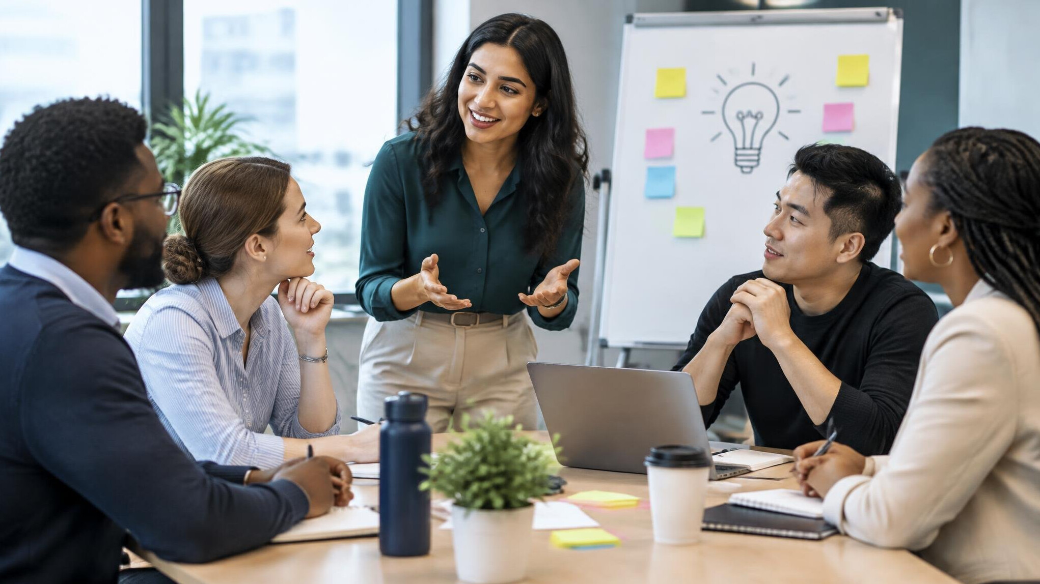diverse team brainstorming